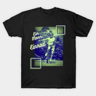 EIn Mann Einrad Retro Artist Zirkus Motiv T-Shirt